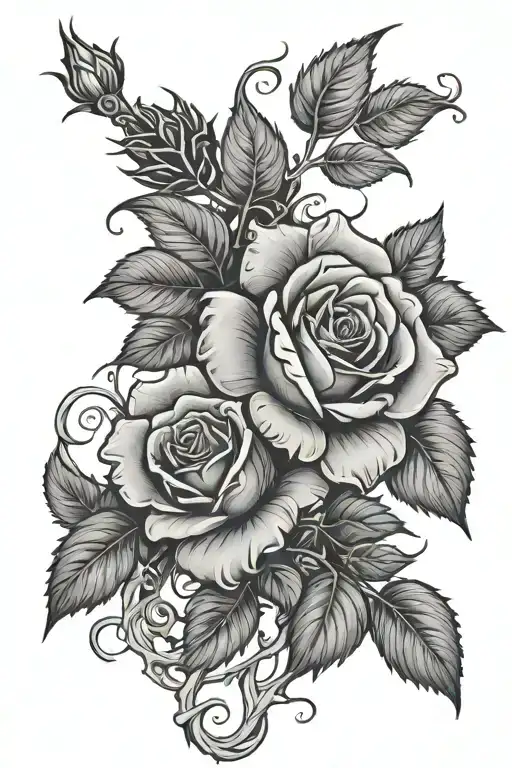 Rose Vine With Thorns