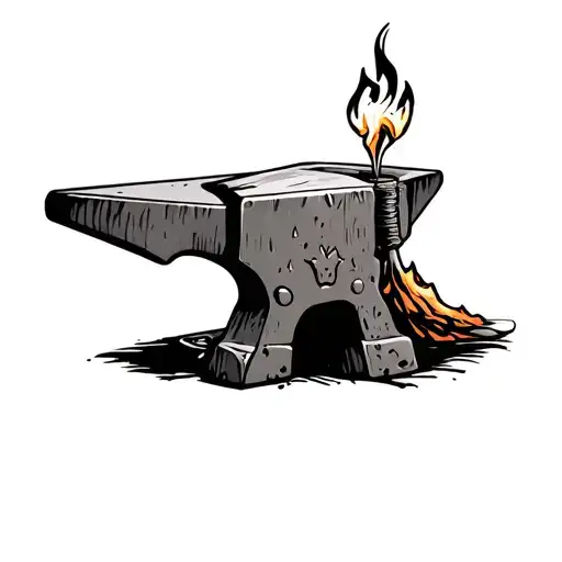 Torch Heating A Keystone On An Anvil