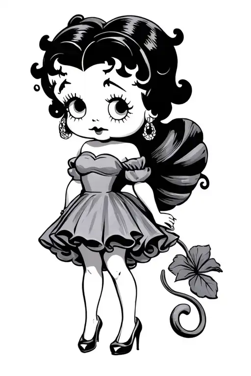 Betty Boop In Short Dress Standing