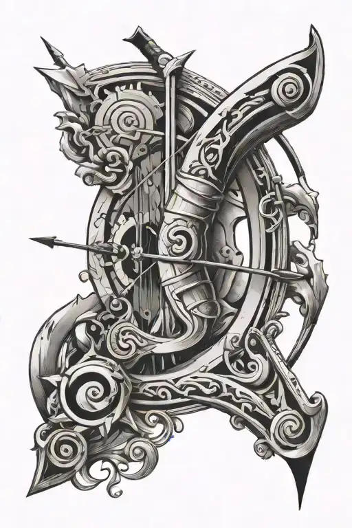 Archery Bow With Semi Colon