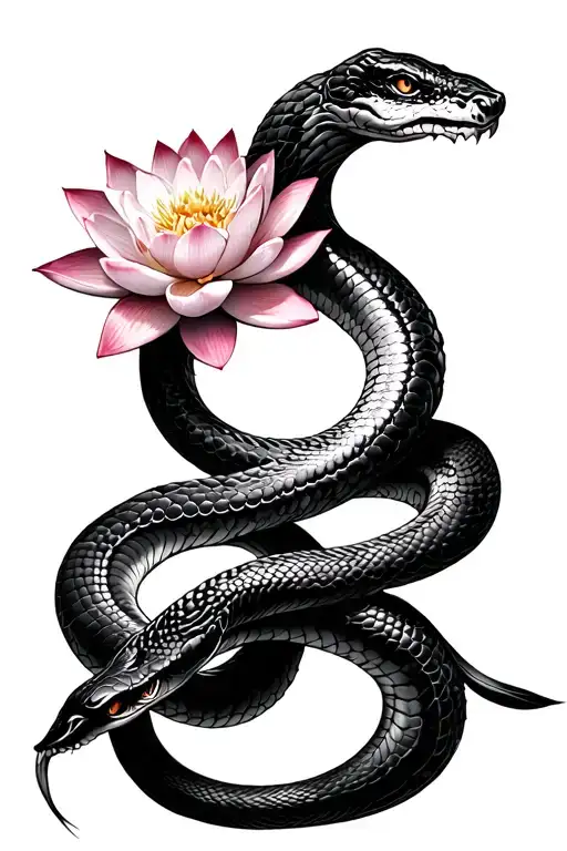 Snake And Lotus
