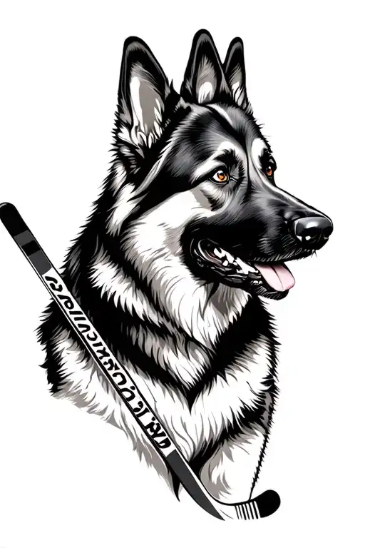 German Shepherd Hockey