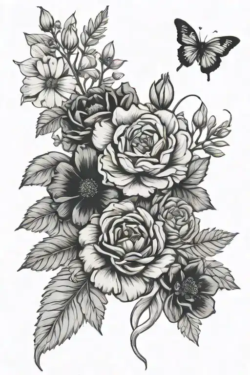 Bouquet Of Birth Month Flowers