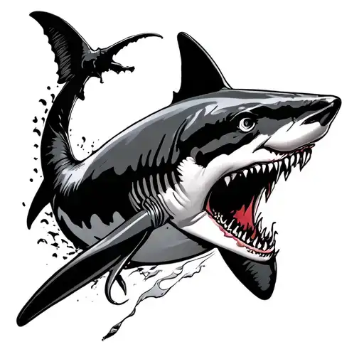 Death Before Dishonor Over A Shark Jumping