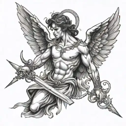 Fallen Angel With Trident