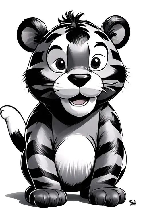 Tigger From Winnie The Pooh In Cybersigilism Design Inspired