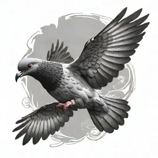 Realistic Pigeon Flying