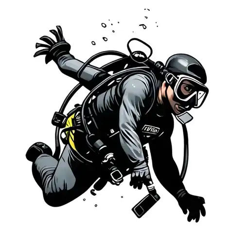 Scuba Diver Exploring