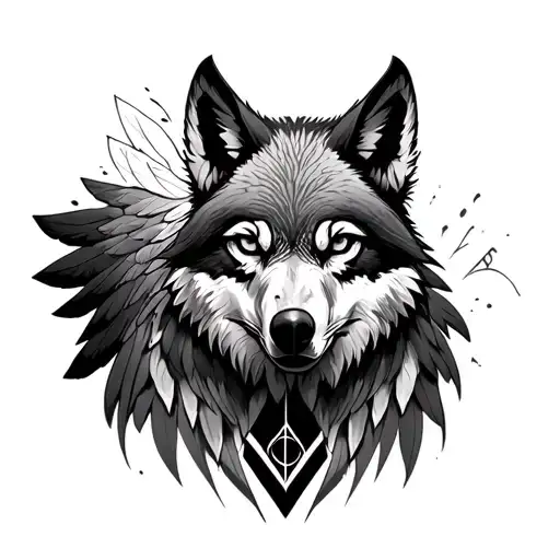 Medicine Wheel Wolf Eagle