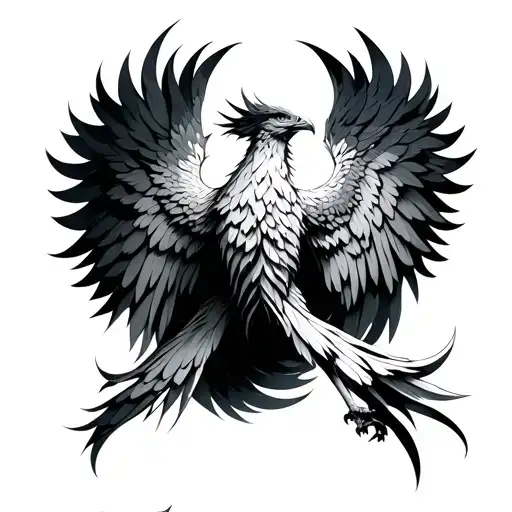 Phoenix With Space Backround