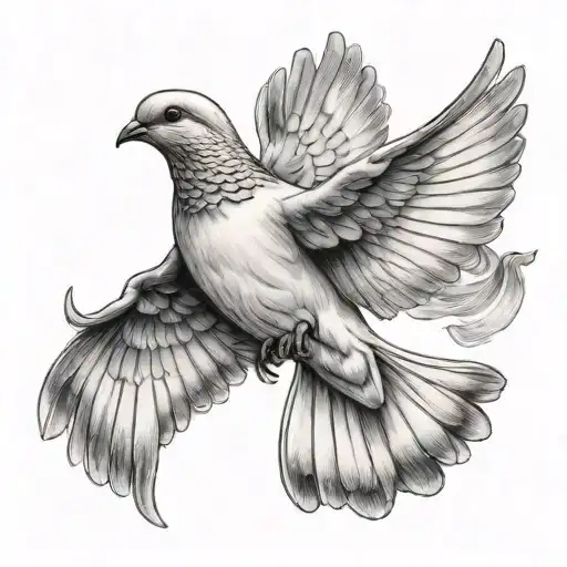 Realistic Dove Flying