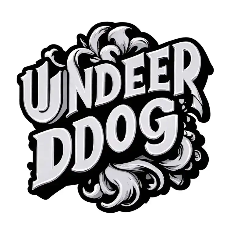 Underdog Word In Bold Letters