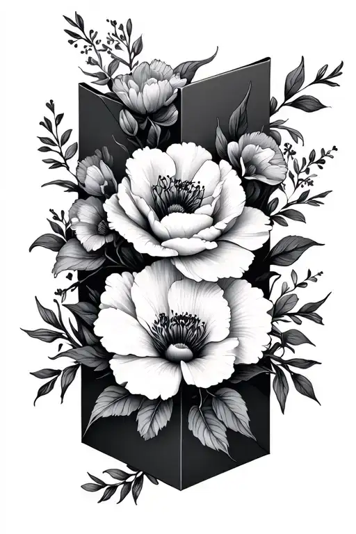 Black Box Birth Flowers Intertwined