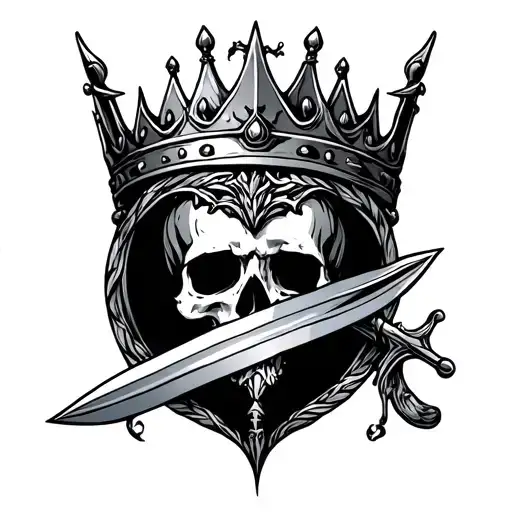 A Sward And A Crown Hanging