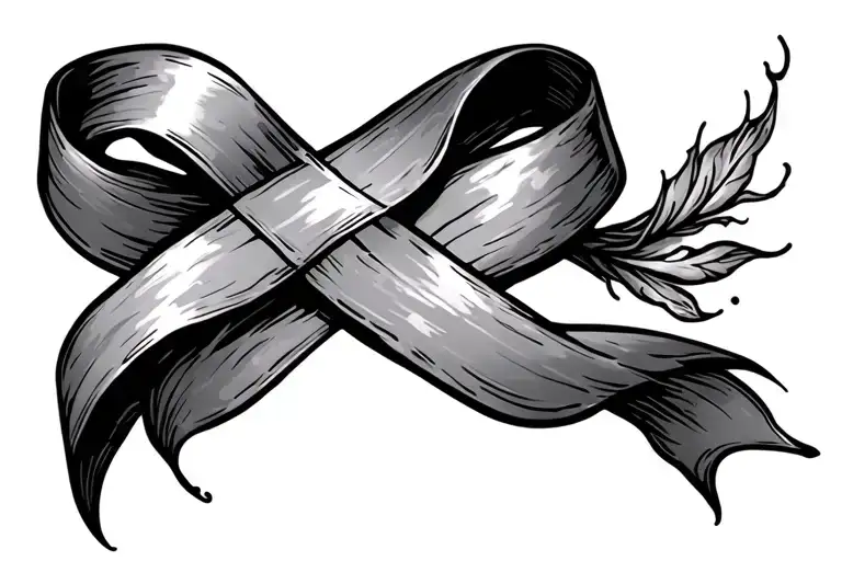 Cancer Ribbon Wrapped