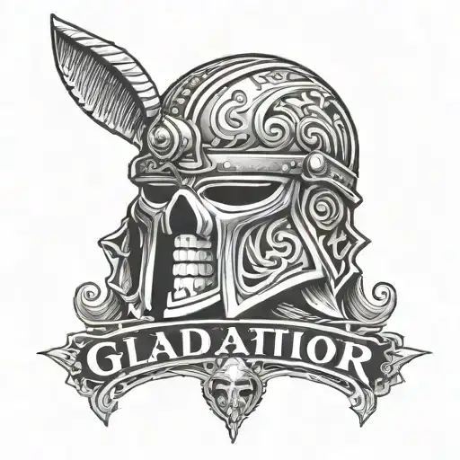 Gladiator Maximus Mask With The Words Strenght & Honor On Top And Bottom