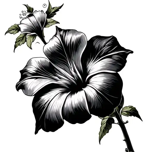 Cross And Small Morning Glory Flower