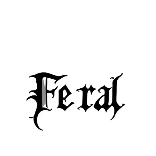 Feral Lettering In Gothic Font Spelling