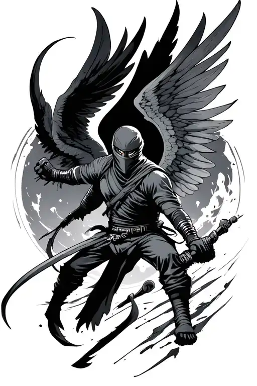 Ninja With Wings Spread