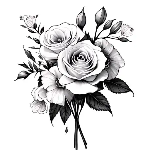 Bouquet Floral Muguet Rose