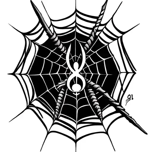 Needle Weaving The Spider Web And Clef In The Middle Of The Web