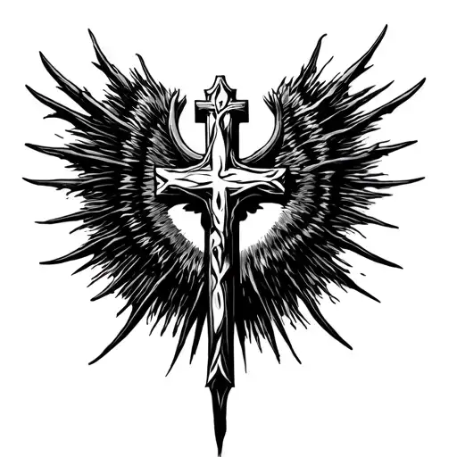 Cross Surrounded By A Valley Of The Shadow Of Death