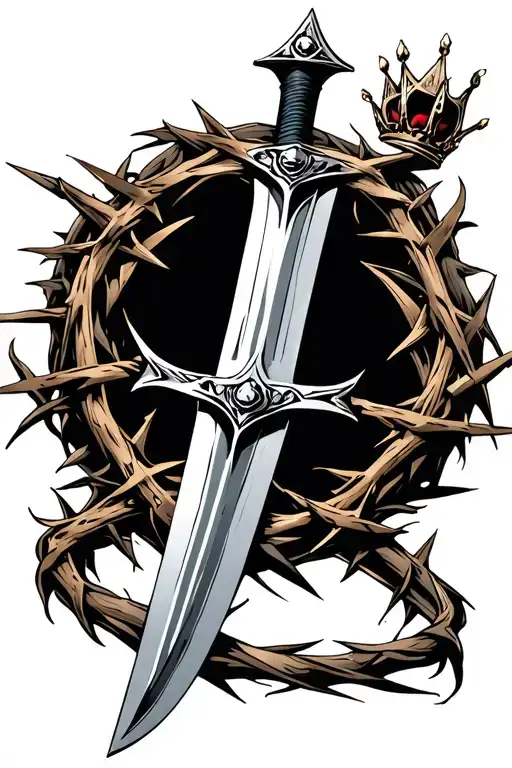 Sword With Crown Of Thorns