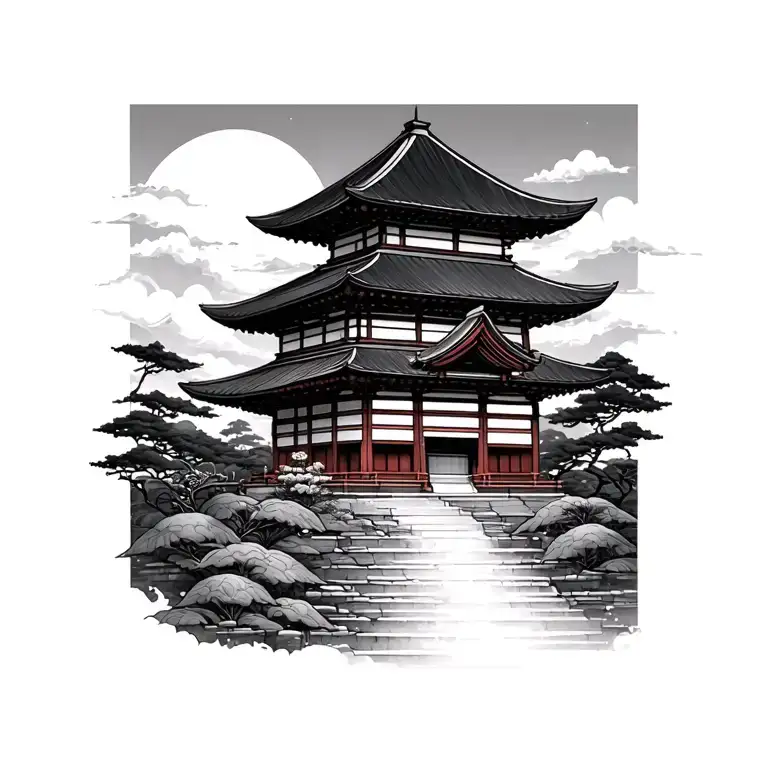 Japon Inspired Tattoo Temple