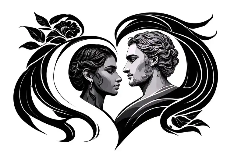 A Mother's Love A Father's Care Symbol Intertwined