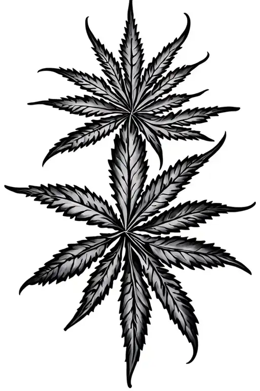 Neo Tribal Weed Leaf