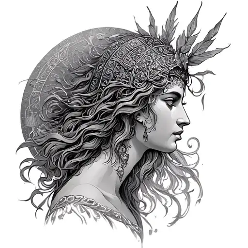 Achelois Goddess Depicted In Symbols