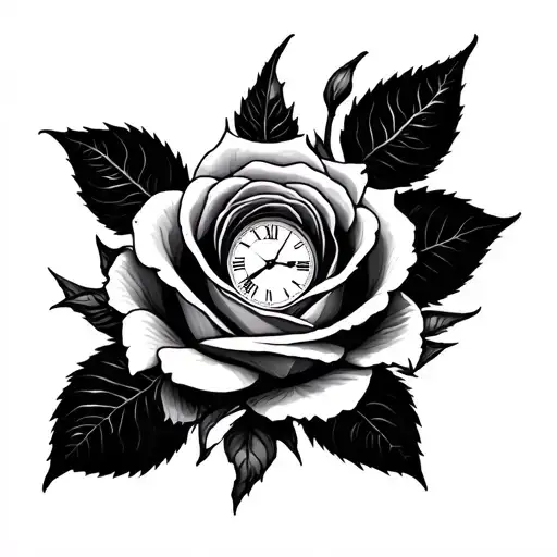 Rose And Clock
