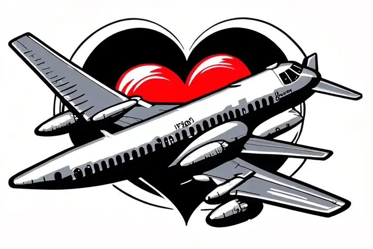 Plane With Heart In Trail Winding