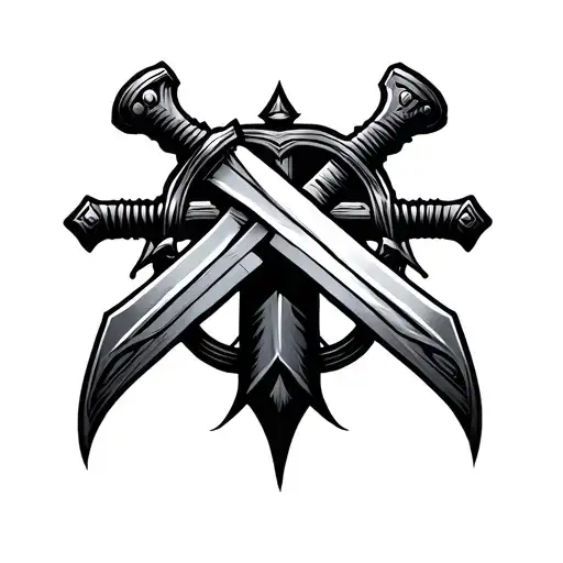 Two Swords Making A Cross
