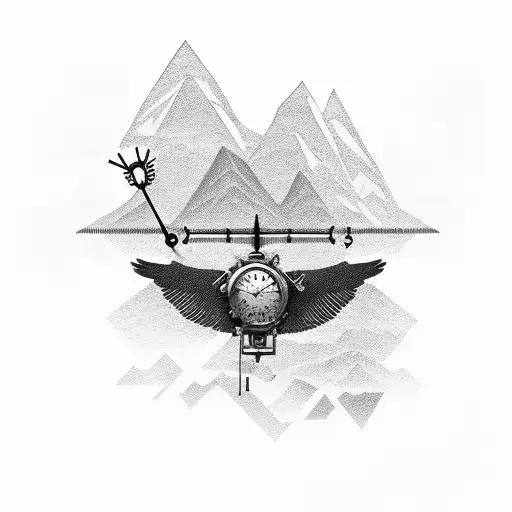 Crow Mountains Clock Son