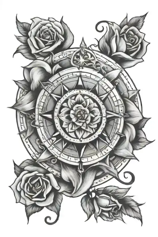 Rose Om Compass Rose