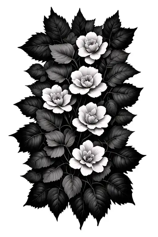 Floral Ivy Leaves Growing