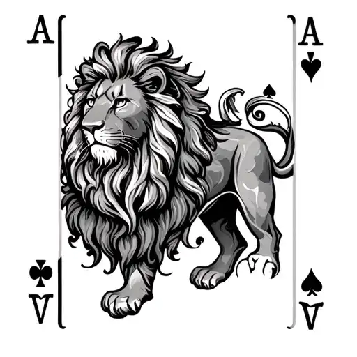 Lion Deck Of Cards Forming
