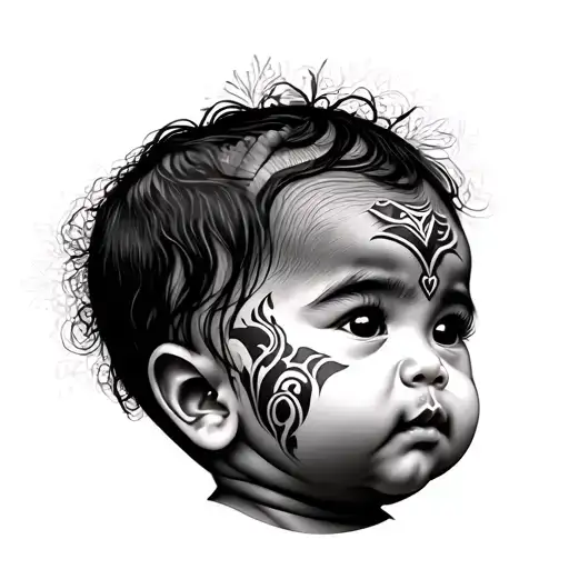 Baby Face With Tribal Filipino