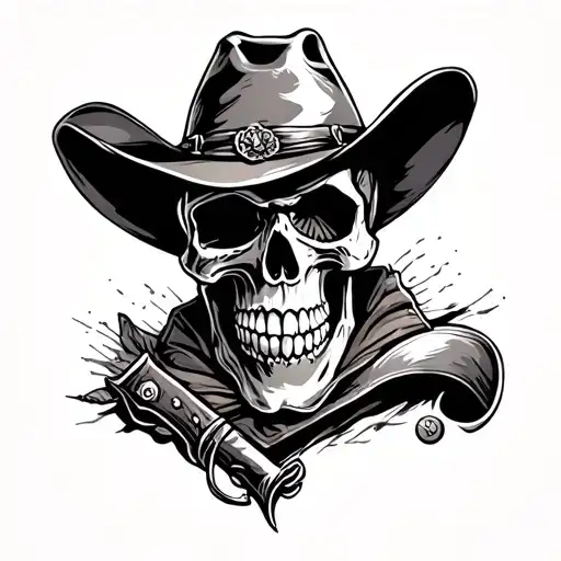 Outlaw Skull Cowboy