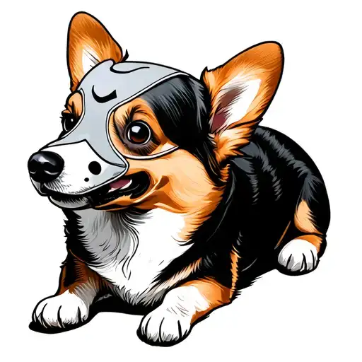 Corgi With Cubone Mask Cute