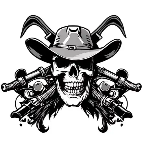 Outlaw Biker Portrait Surrounded