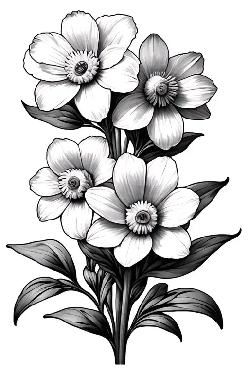 Larkspur And Daffodil Aster Primrose