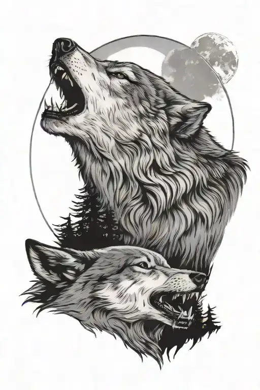 Wolf Howling At The Moon