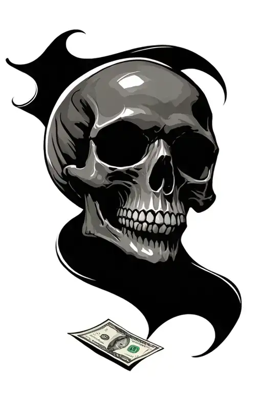 Skull And Money Dark