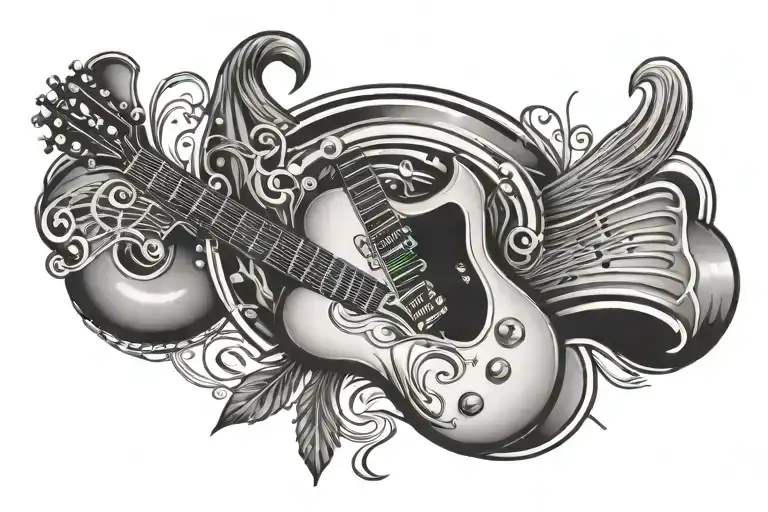 Armband Tattoo Add Music And Guitar
