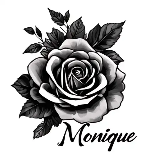 The Name Monique Written From Top To Bottom