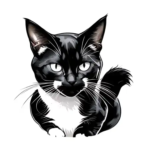 Black And White Cat Ninja