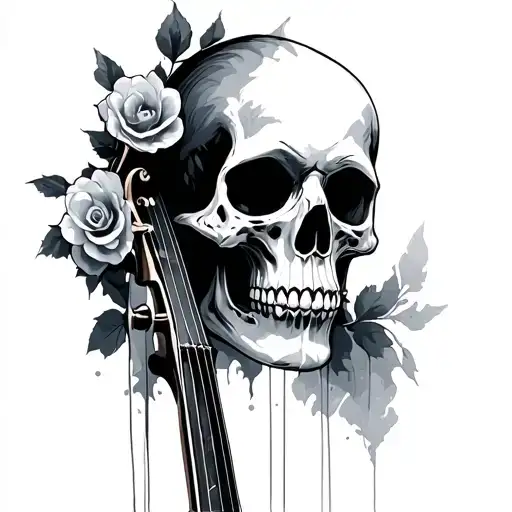 Cello Skull Goth