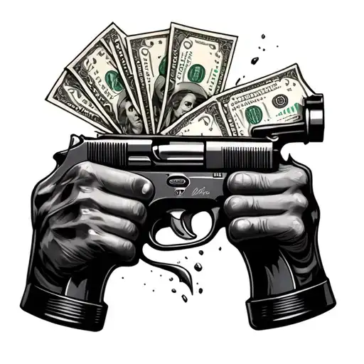 Cash Sprayer Shooting Out Cash